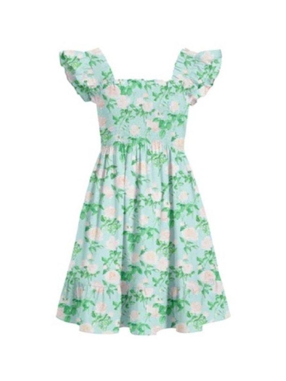 Hill House Elizabeth Nap Dress in Blue Roses Poplin